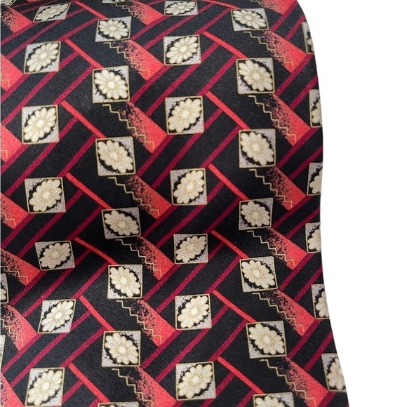 Brioni Men’s Geometric Floral Hand Made 100% Barcelino Silk Tie 60 X 4O  Vintage - Picture 6 of 8